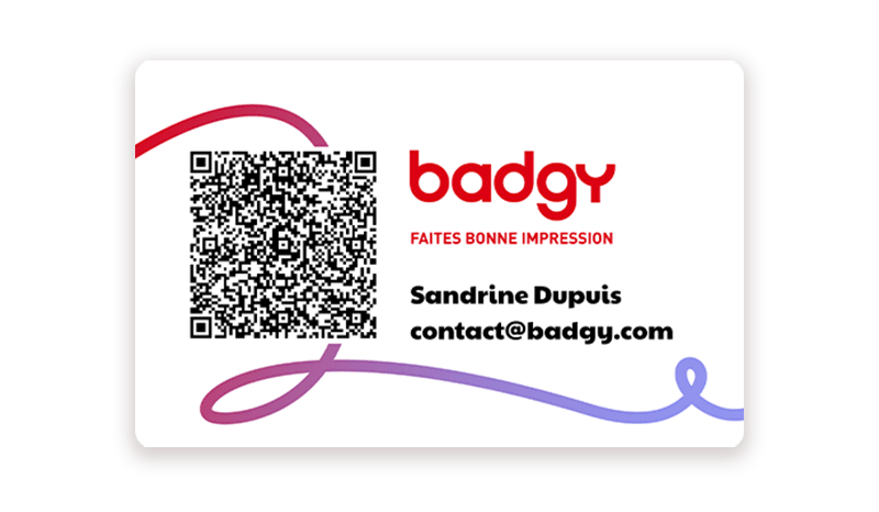 vcard business card with QR code